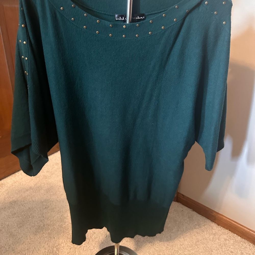 Emerald Green Studded Sweater